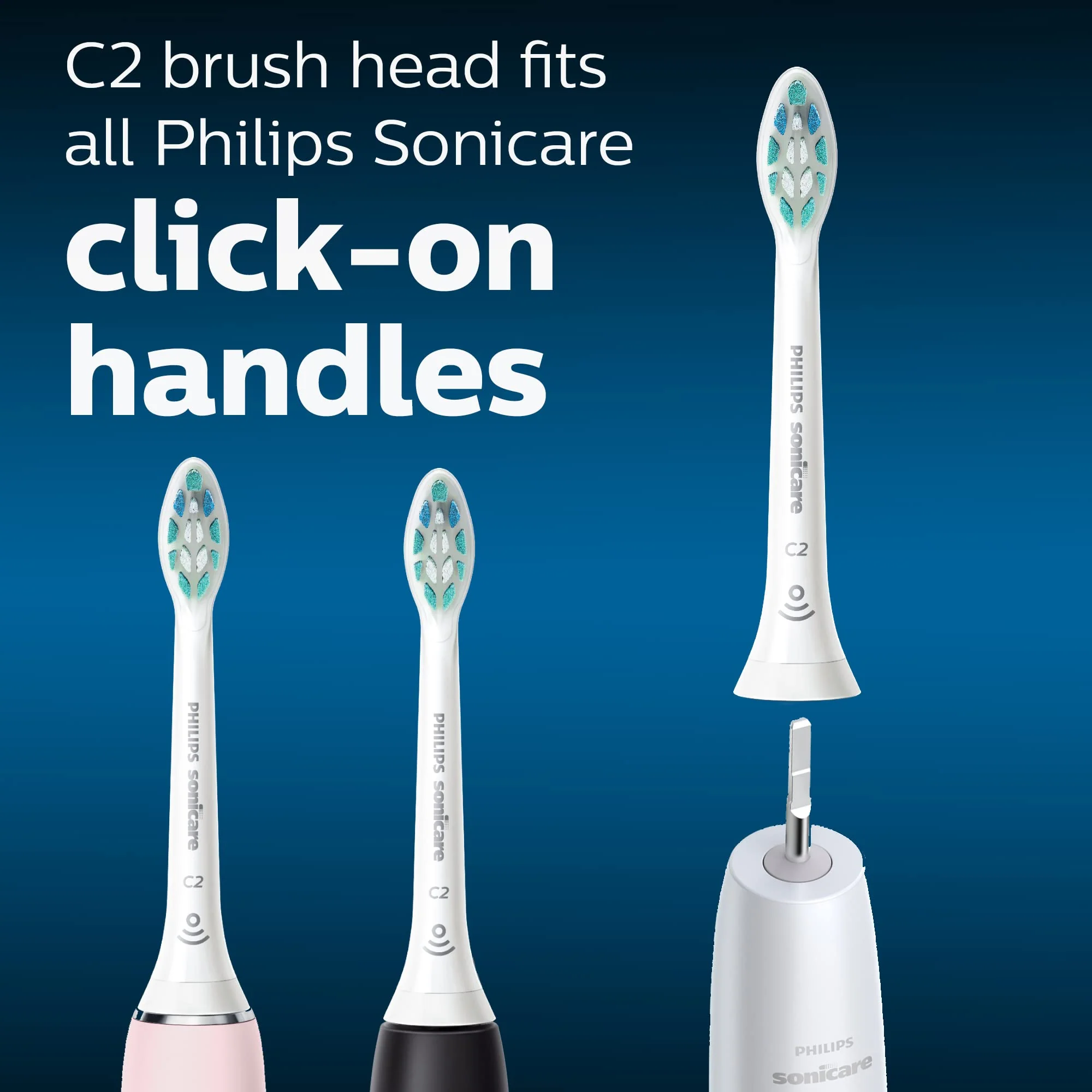 Philips Sonicare Optimal Plaque Control Replacement Toothbrush Heads, HX9024/65, BrushSync™ Technology, White 4-pk - Image 2