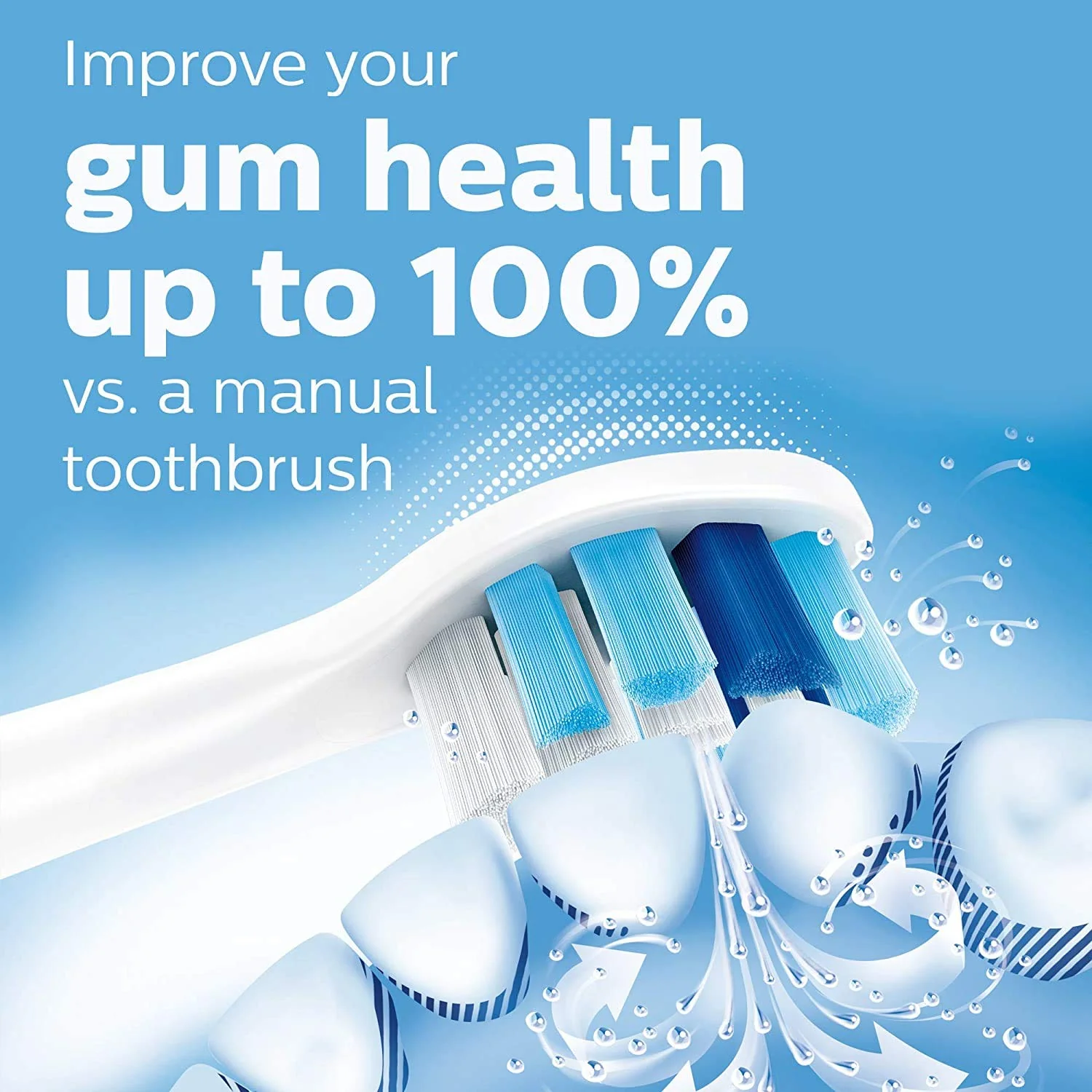 Philips Sonicare ProtectiveClean 5100 Rechargeable Electric Toothbrush, with Pressure Sensor, 3 Cleaning Modes, SmarTimer and QuadPacer, 14-Day Battery Life, Travel Case, White, Model HX6857/11 - Image 10
