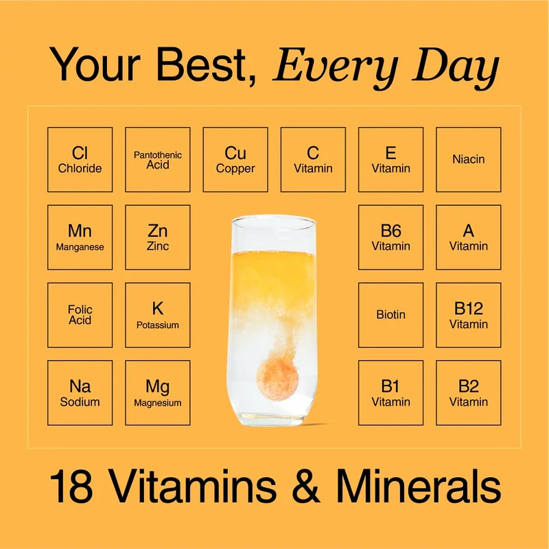 Phizz Electrolytes, Multivitamin & Hydration Tablets - 60 Effervescent Rehydration Electrolyte Tablets - 18 Vitamins & Minerals, Vitamin C, Vegan & Low Calorie - Image 5