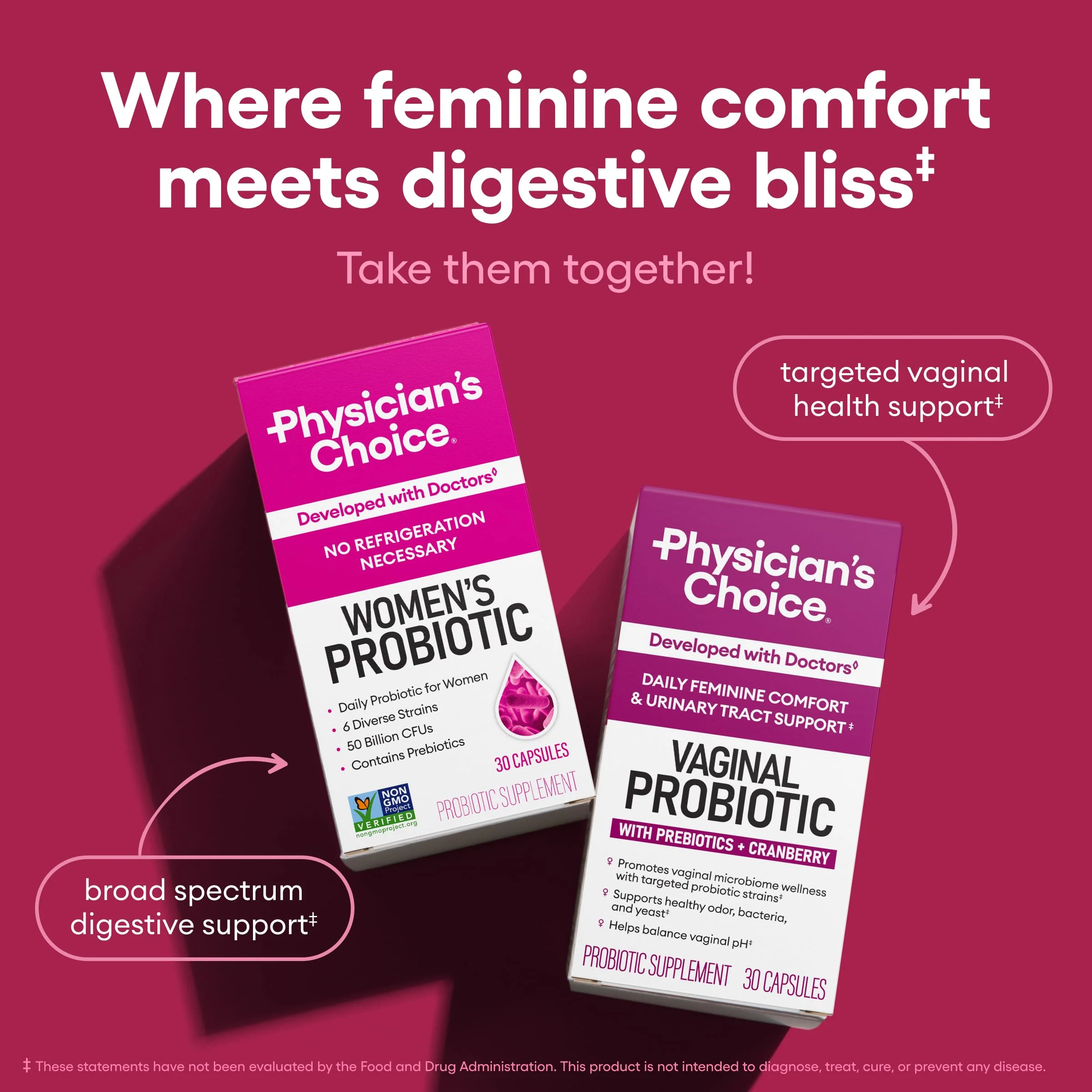 Physician's Choice Probiotics for Women - PH Balance, Digestive, UT, & Feminine Health - 50 Billion CFU - 6 Unique Strains for Women - Organic Prebiotics, Cranberry Extract+ - Womens Probiotic - 84 CT - Image 3