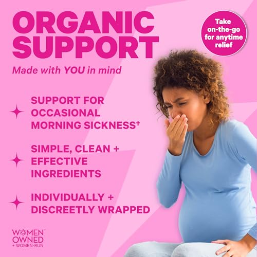Pink Stork Morning Sickness Sweets, Organic Raspberry Ginger Candy with Vitamin B6 for Support and Occasional Motion Sickness, Pregnancy Must Haves - 30 Wrapped Drops - Image 5
