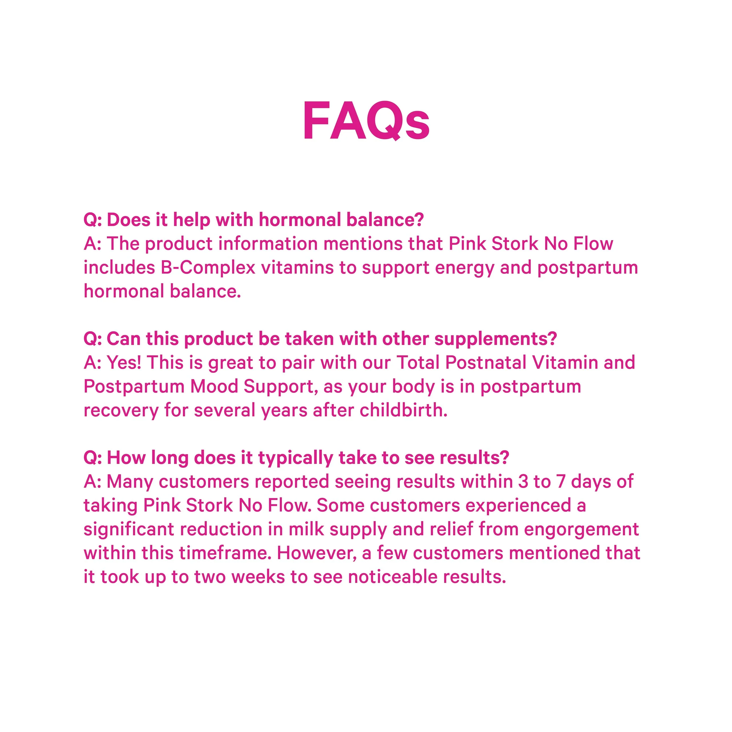 Pink Stork No Flow: Dry Up Breast Milk Supply with Sage, Parsley, and B Vitamins, Postpartum Essentials for Women to Stop Breastfeeding and Decrease Milk Production, 60 Capsules - Image 2
