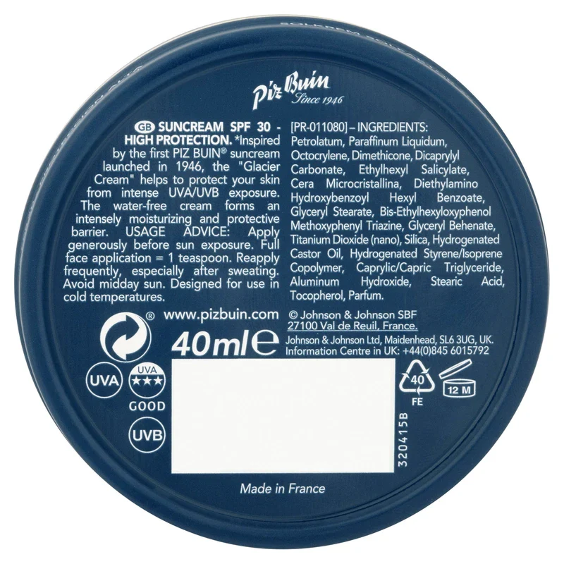 PIZ BUIN Mountain – Glacier Cream SPF 30 – 40 ml - Image 4