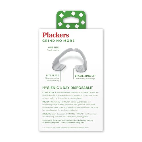 Plackers Grind No More Night Guard, Nighttime Protection for Teeth, BPA Free, Sleep Well, Ready to Wear, Disposable, One Size Fits All, 16 Count - Image 8