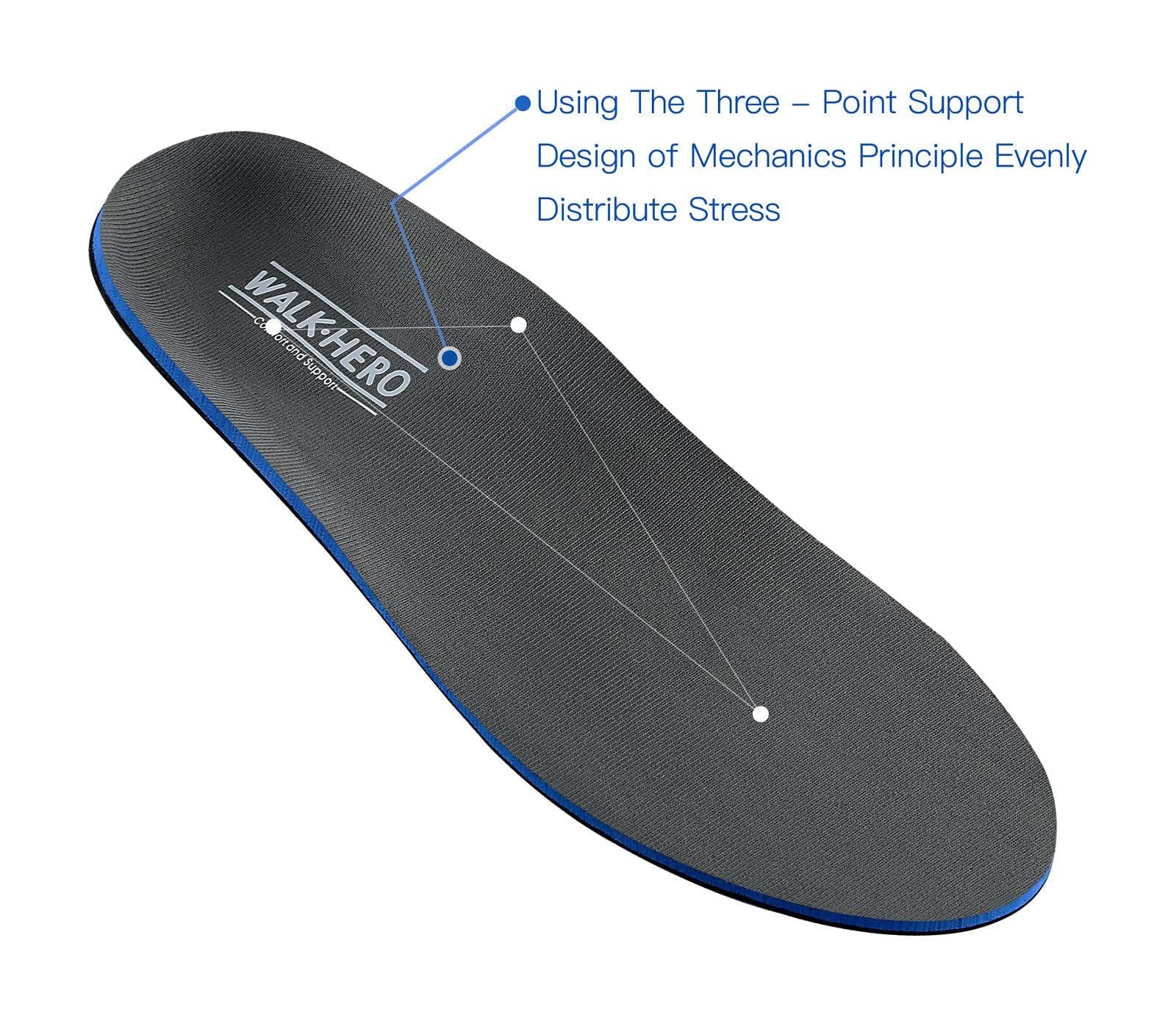 Plantar Fasciitis Feet Insoles Arch Supports Orthotics Inserts Relieve Flat Feet, High Arch (Mens 10-10 1/2 | Womens 12-12 1/2) - Image 6