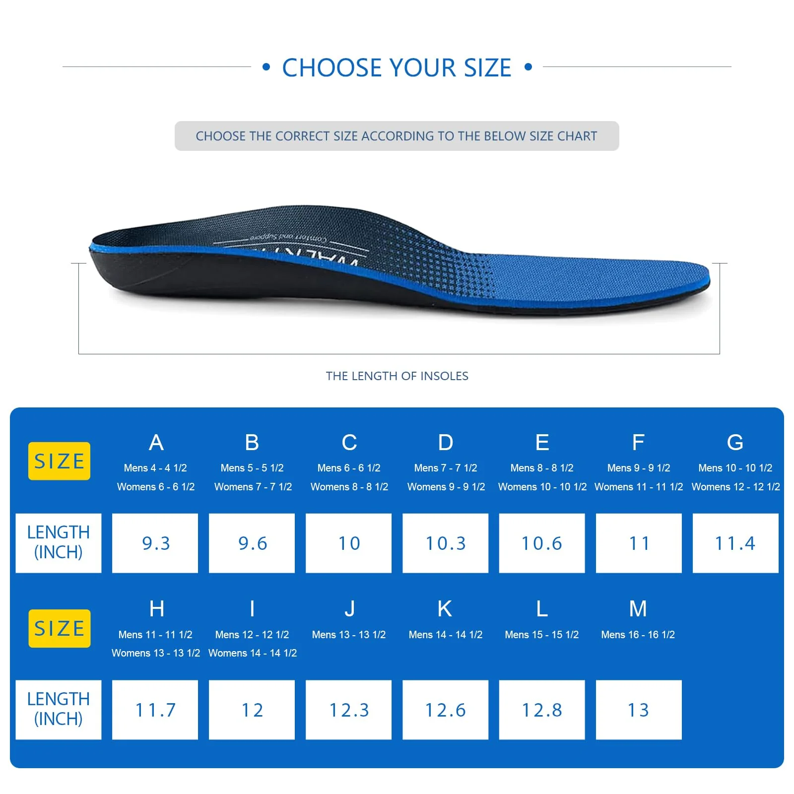 Plantar Fasciitis Insoles for Men Women - Orthotics Inserts, Shoe Insoles Arch Support Flat Feet Inserts Work Boot Insoles for Standing All Day (Mens 10-10 1/2 | Womens 12-12 1/2) - Image 2
