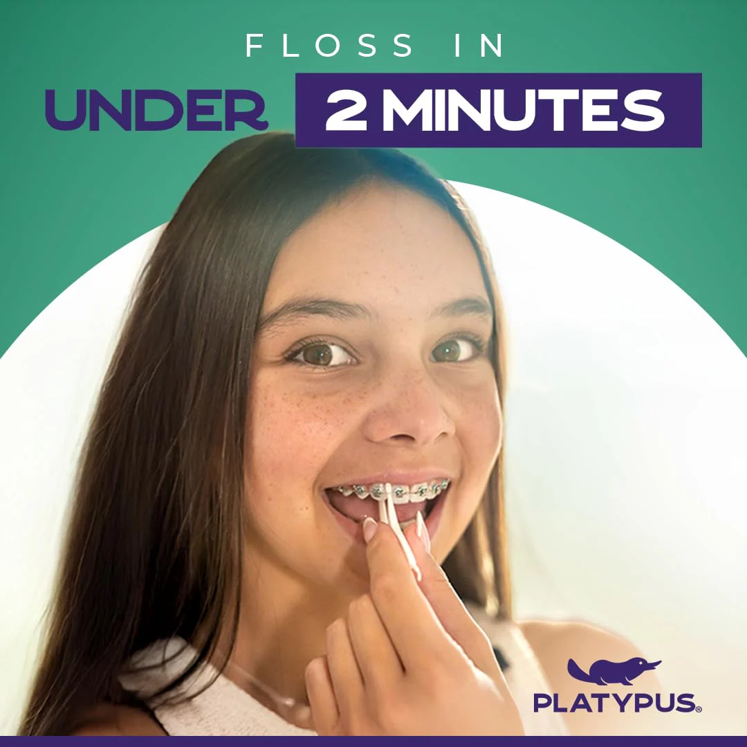 Platypus Orthodontic Flossers for Braces Family Pak - Unique Structure Fits Under Arch Wire, Increase Flossing Compliance, Floss Teeth in Less Than Two Minutes - 75 3-Count Flossers (225 Total) - Image 6