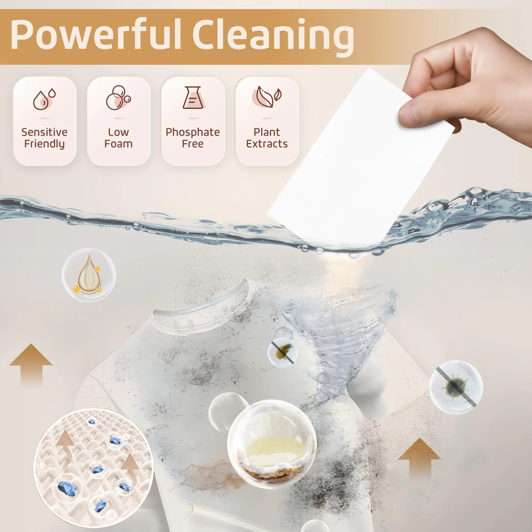 Poesie Laundry Detergent Sheets Magnolia Scent 3 Pack 480 Strips Liquid Less Effective Cleaning Zero Waste for All Washing Machine Traveling Dorm Life Save Space - Image 4