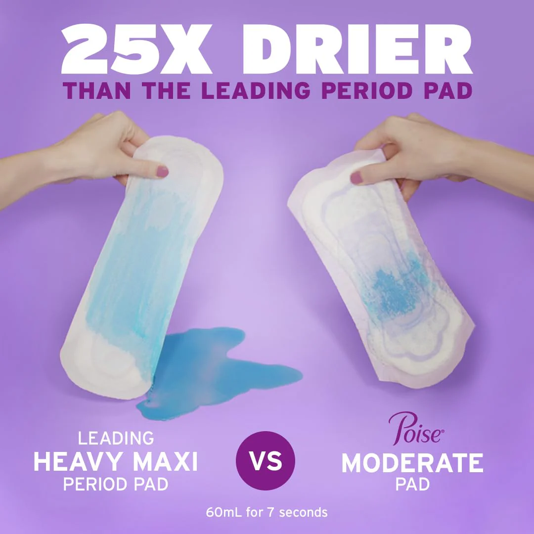 Poise Incontinence Pads & Postpartum Incontinence Pads, 3 Drop Light Absorbency, Regular Length, 120 Count (4 Packs of 30), Packaging May Vary - Image 6