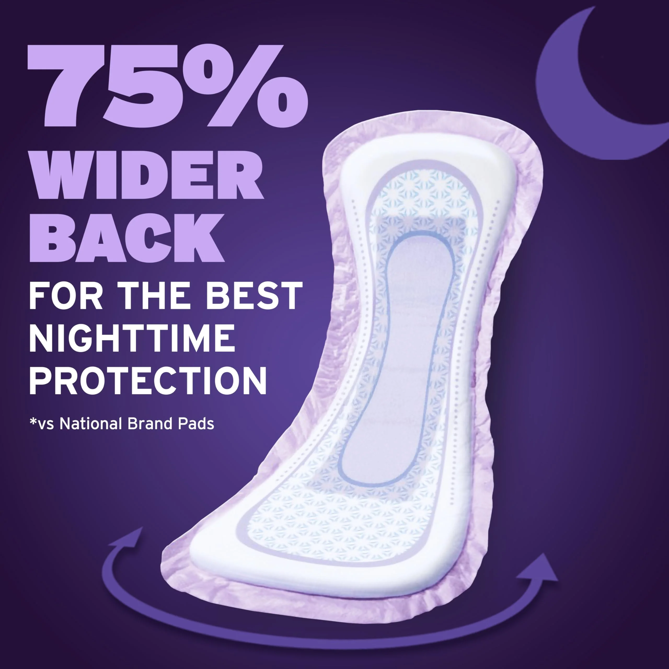 Poise Overnight Incontinence & Postpartum Pads for Bladder Leaks, 8 Drop Extra Coverage, 72 Count (2 Packs of 36), Packaging May Vary - Image 7