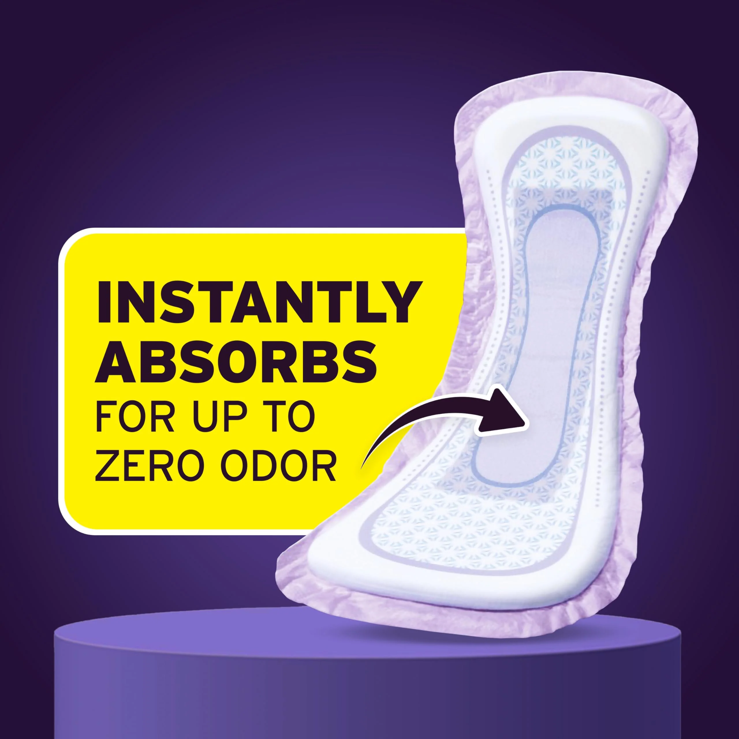 Poise Overnight Incontinence & Postpartum Pads for Bladder Leaks, 8 Drop Extra Coverage, 96 Count, Packaging May Vary - Image 6