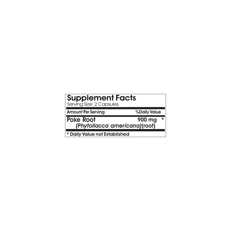 Poke Root 900mg // 180 Capsules // Pure // by PureControl Supplements - Image 2