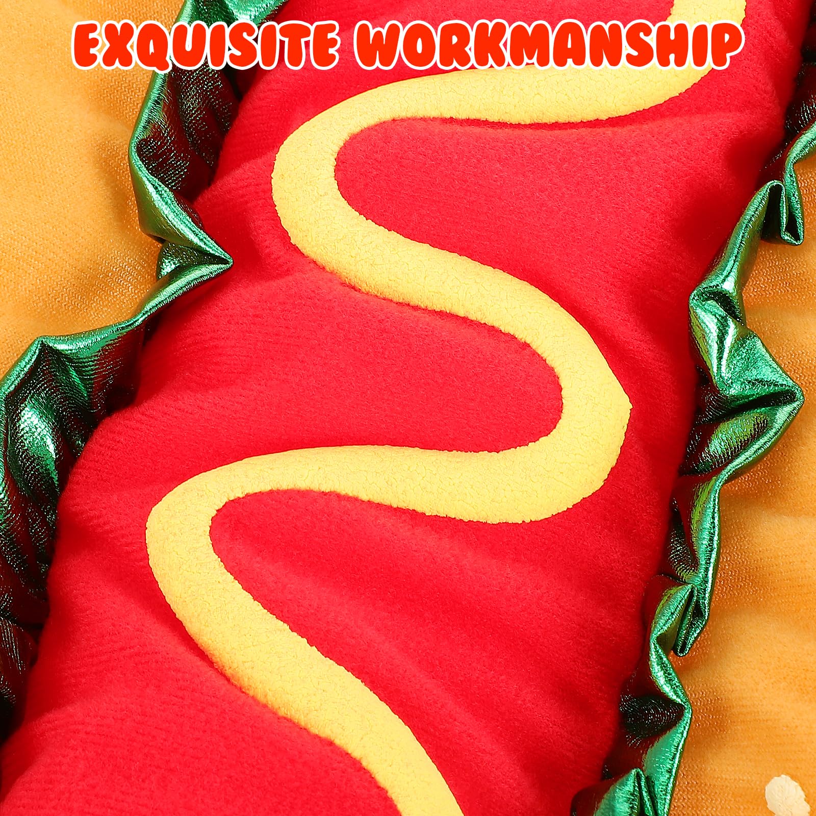 POPETPOP Hot Dog Design Pet Costume, Funny Warm Hoodie for Dogs and Cats, Halloween Christmas Apparel Cosplay for Puppies and Kitten - Size M - Image 4