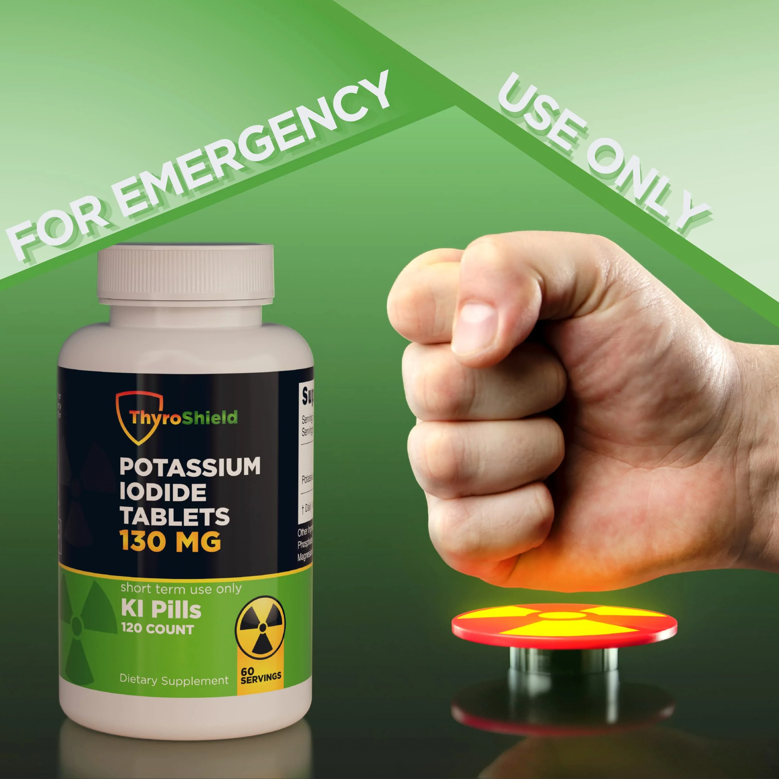 Potassium Iodide Tablets 130 mg | 120ct Iodine Tablets for Radiation Exposure - Potassium Iodine Pills - YODO Naciente - KI Pills - Made in USA - ThyroShield - Image 2