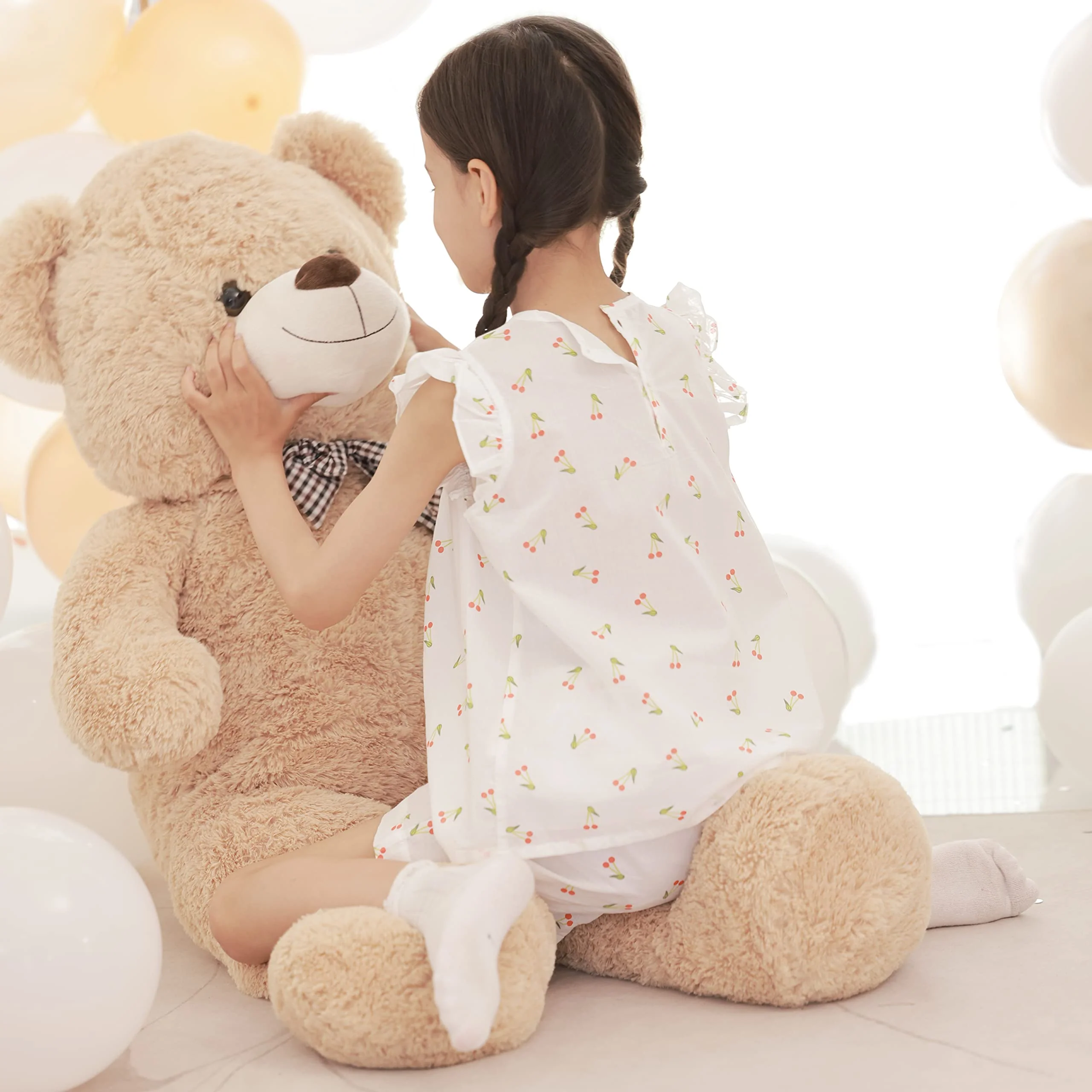 Poutmac 47 inch Giant Teddy Bear Stuffed Animal Brown Big Plush Teddy Bear Valentine's Gift for Girlfriend Soft Stuffed Bear Animals for Christmas,Birthday,Mother's Day - Image 6