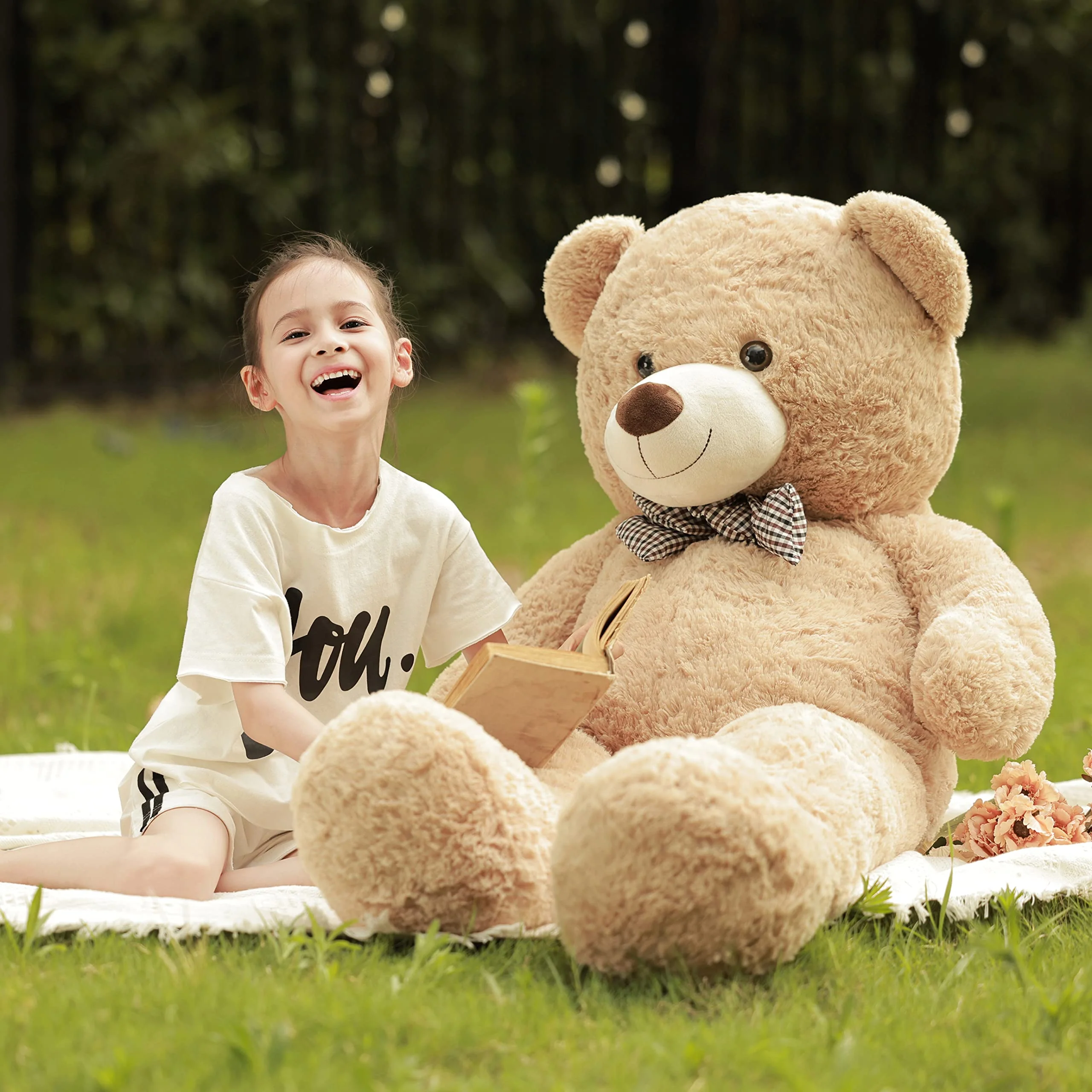 Poutmac 47 inch Giant Teddy Bear Stuffed Animal Brown Big Plush Teddy Bear Valentine's Gift for Girlfriend Soft Stuffed Bear Animals for Christmas,Birthday,Mother's Day - Image 8