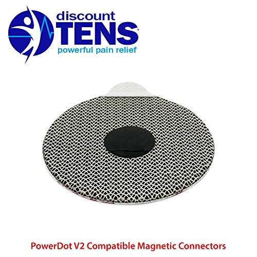 Discount TENS PowerDot 2.0 Compatible Electrodes with Magnetic Connector – 12 Replacement Pads (Version 2 – Magnetic), Red - Image 3