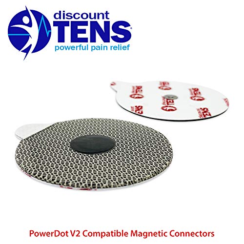 Discount TENS PowerDot 2.0 Compatible Electrodes with Magnetic Connector – 12 Replacement Pads (Version 2 – Magnetic), Red - Image 7