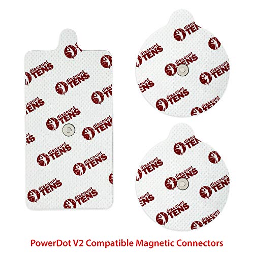 Discount TENS PowerDot 2.0 Compatible Electrodes with Magnetic Connector – 12 Replacement Pads (Version 2 – Magnetic), Red - Image 9