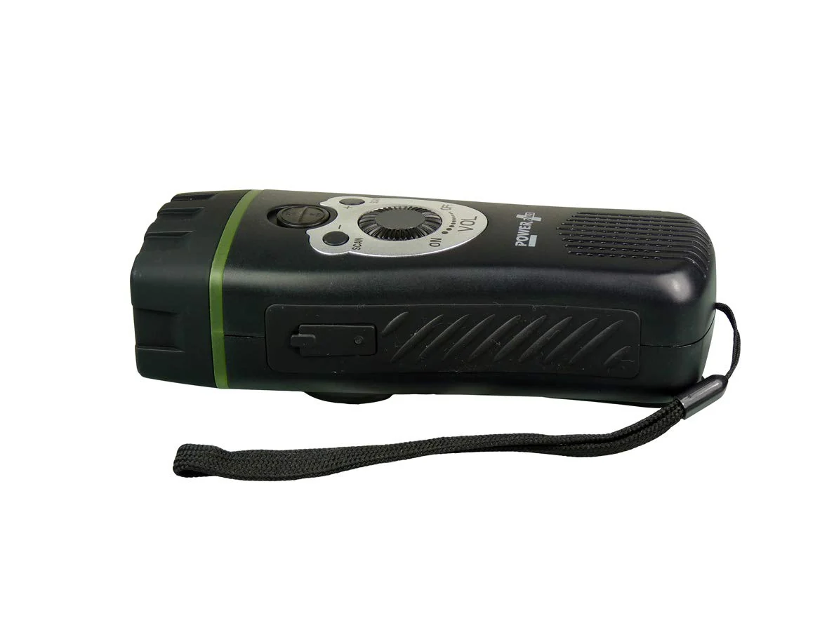 POWERplus Wolf Dynamo FM Scan Radio Flashlight, Steel, Black - Image 7