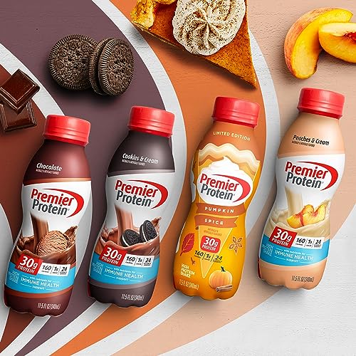 Premier Protein Shake Limited Edition 30g 1g Sugar 24 Vitamins Minerals Nutrients to Support Immune Health, Pumpkin Spice, 11.5 Fl Oz (Pack of 12) - Image 2