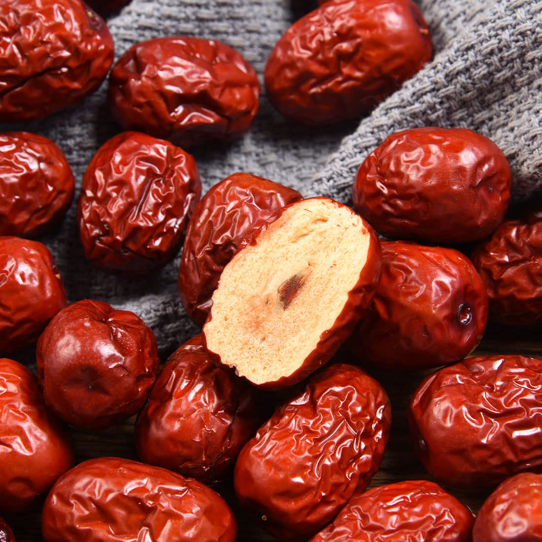 Premium Jujube Red Dates 1LB/453g,Selected Dried Fruit,Big & Delicious,100% Natural 红枣 - Image 2