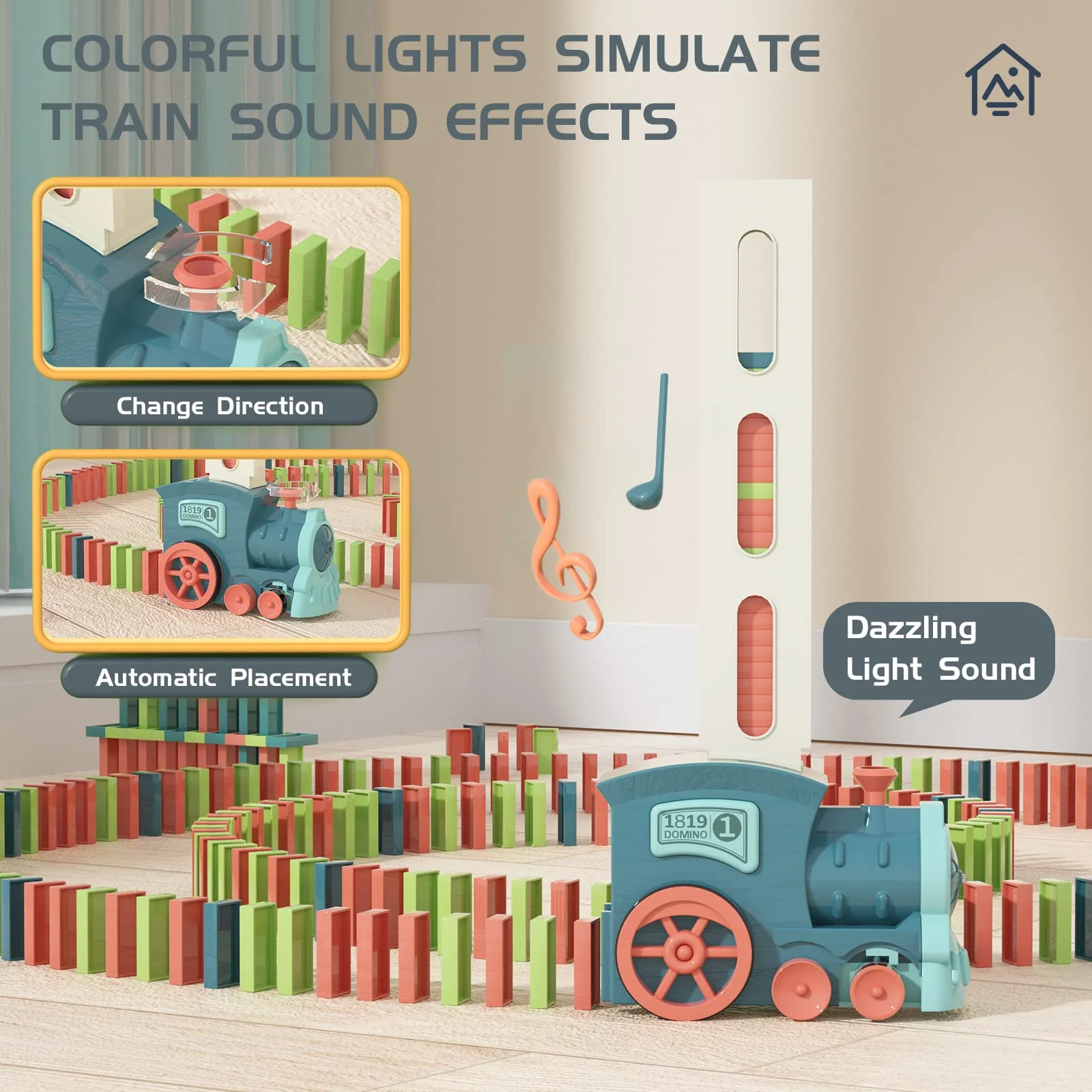 PREPHY Kids Games Domino Train Toys: Automatic Stacking Creative Game 3+ Year Old - Stem Montessori Toy for Boys 4-6 - Summer Autistic Christmas Birthday Gifts 5 6 Toddler Girls Ages 4-8 180PCS - Image 4