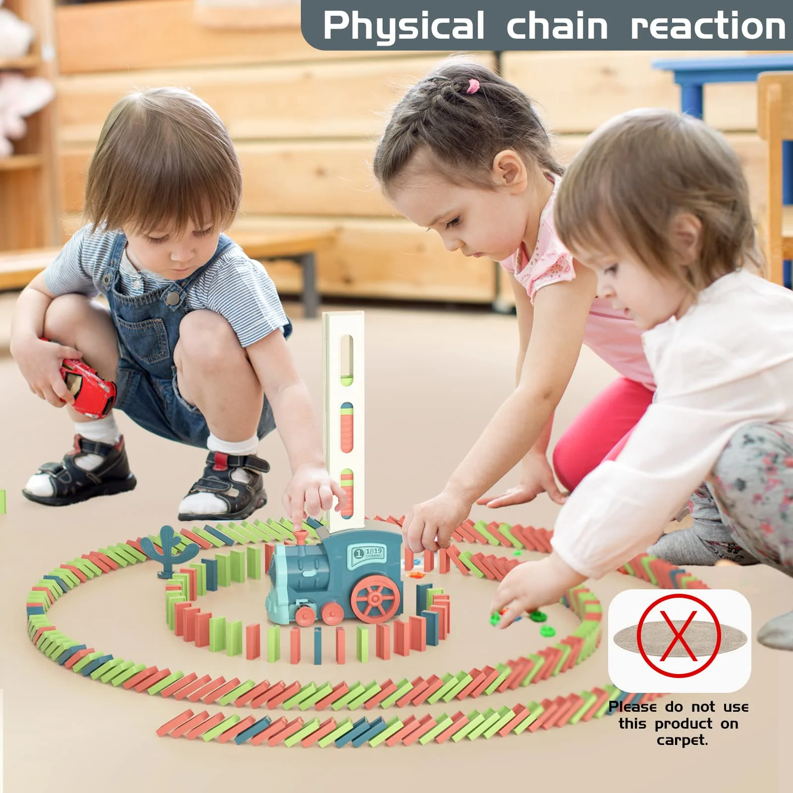 PREPHY Kids Games Domino Train Toys: Automatic Stacking Creative Game 3+ Year Old - Stem Montessori Toy for Boys 4-6 - Summer Autistic Christmas Birthday Gifts 5 6 Toddler Girls Ages 4-8 180PCS - Image 6