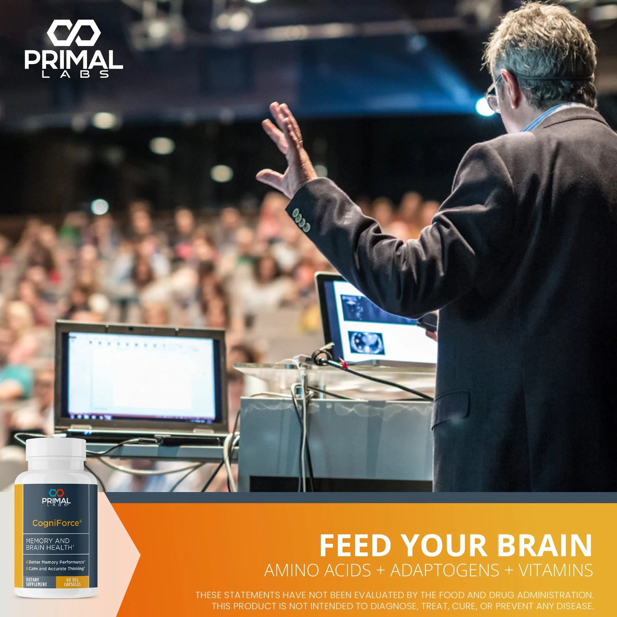 Primal Health CogniForce - Memory & Brain Health - Acetyl L-Carnitine Formula - Better Cognitive Performance - Clarity + Focus + Better Recall + Calm Thinking - Dietary Supplement - 60 Capsules - Image 3
