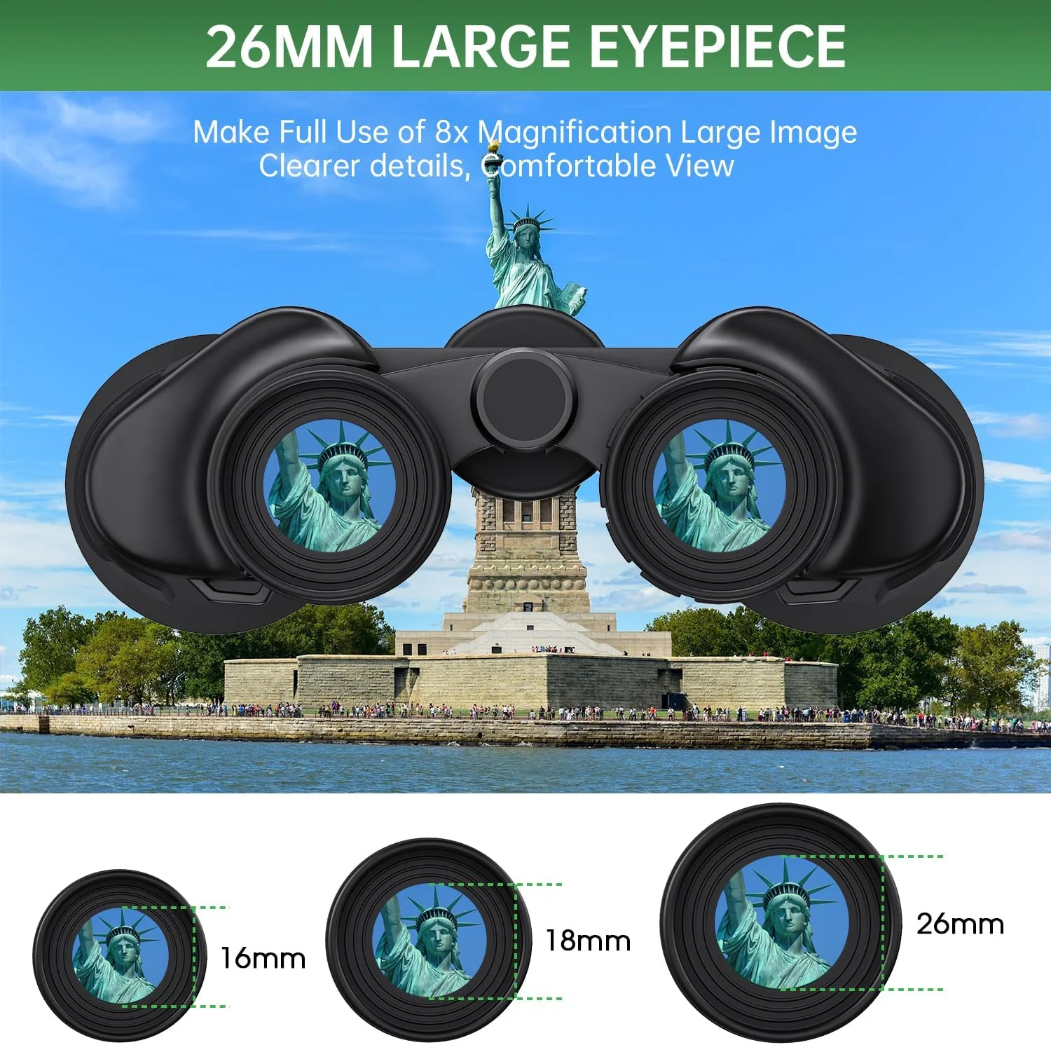 Prismáticos de alta potencia de 20 x 50 para adultos, binoculares compactos impermeables con visión de poca luz para observación de aves, caza, juegos de fútbol, viajes, observación de estrellas, - Image 4
