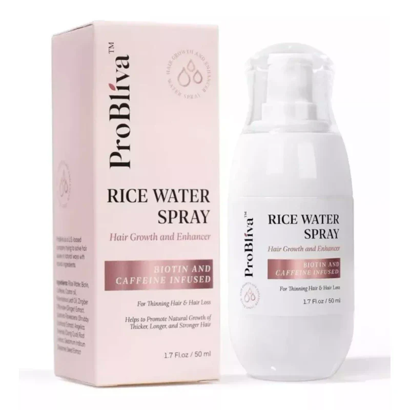 ProBliva Rice Water Hair Growth Scalp Spray Infused Biotin Caffeine 1.7 Fl.oz 4/2026