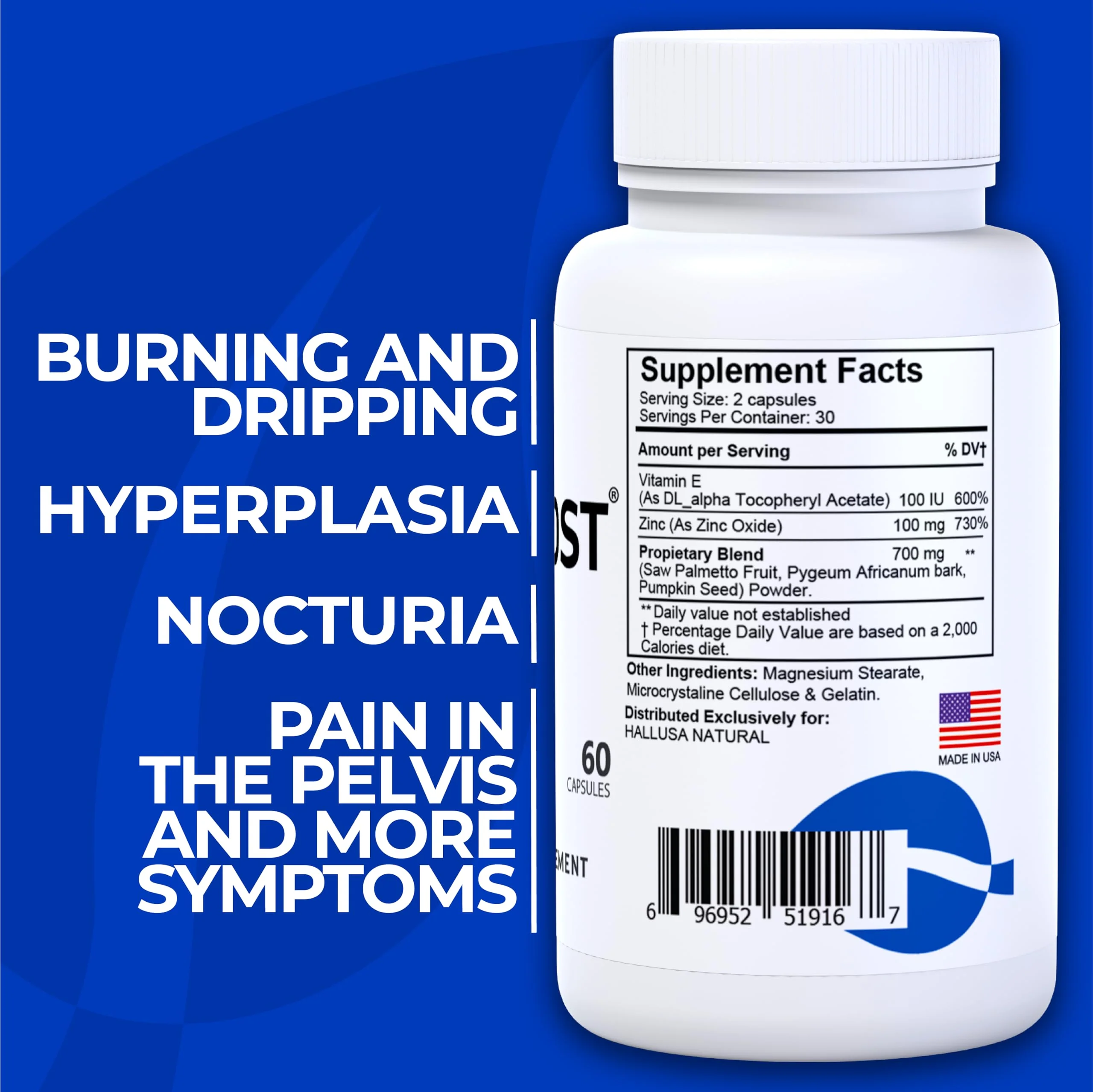 Próstata Inflamada - Prostatitis - Pastillas para la próstata - HALLPROST 60 CAPSULAS - Image 8