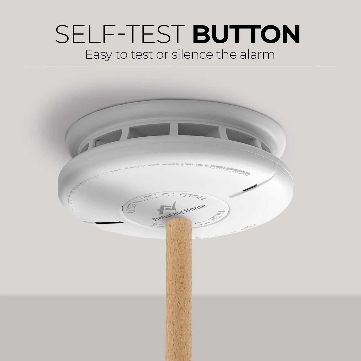 Protect My Home Smoke and Carbon Monoxide Detector Combo - CO & Smoke Alarm System with Hush Function, Self-Test Button, 10-Year Built-in Battery - Easy to Install, for Home & Office - Image 4