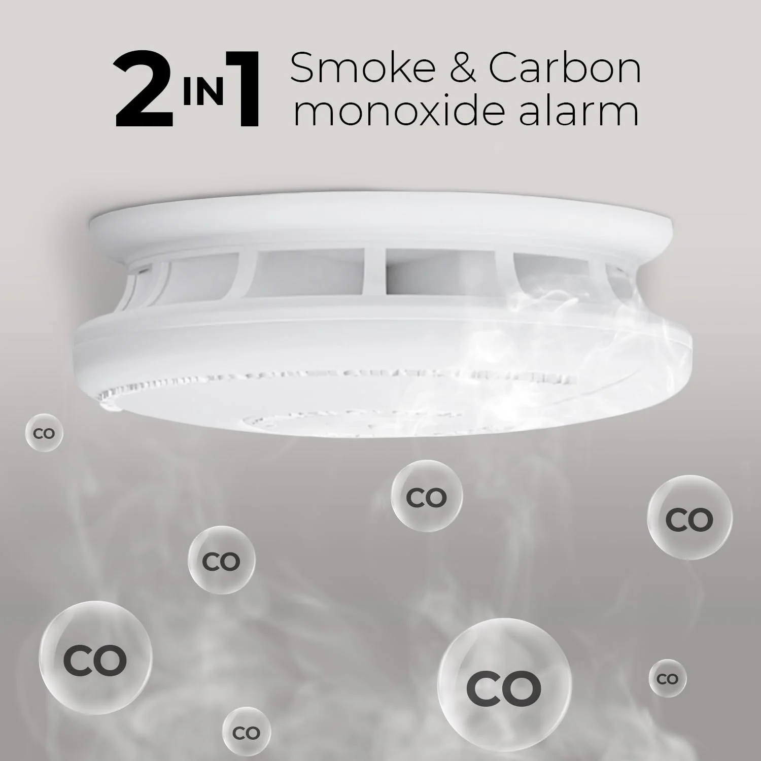 Protect My Home Smoke and Carbon Monoxide Detector Combo - CO & Smoke Alarm System with Hush Function, Self-Test Button, 10-Year Built-in Battery - Easy to Install, for Home & Office - Image 5
