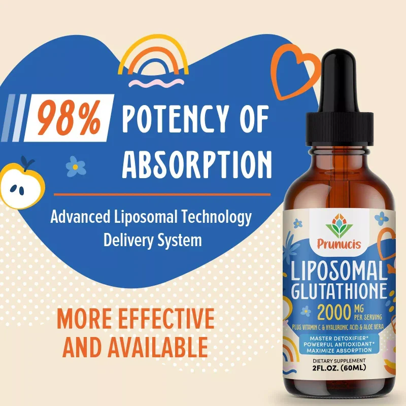 Prunucis 2000MG Liposomal Glutathione Liquid 98% Absorption Glutathione Liqui... - Image 3