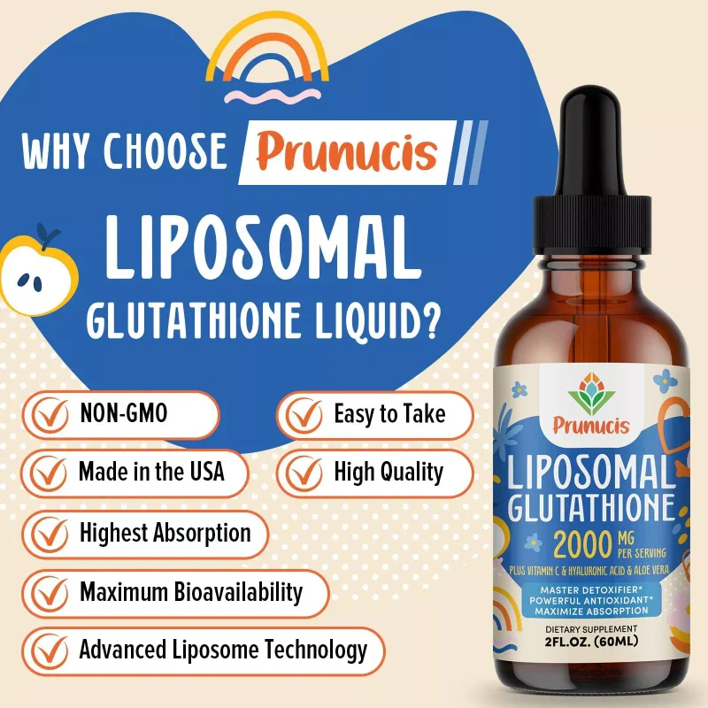 Prunucis 2000MG Liposomal Glutathione Liquid 98% Absorption Glutathione Liqui... - Image 4