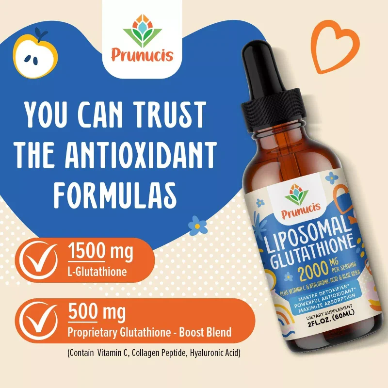 Prunucis 2000MG Liposomal Glutathione Liquid 98% Absorption Glutathione Liqui... - Image 6