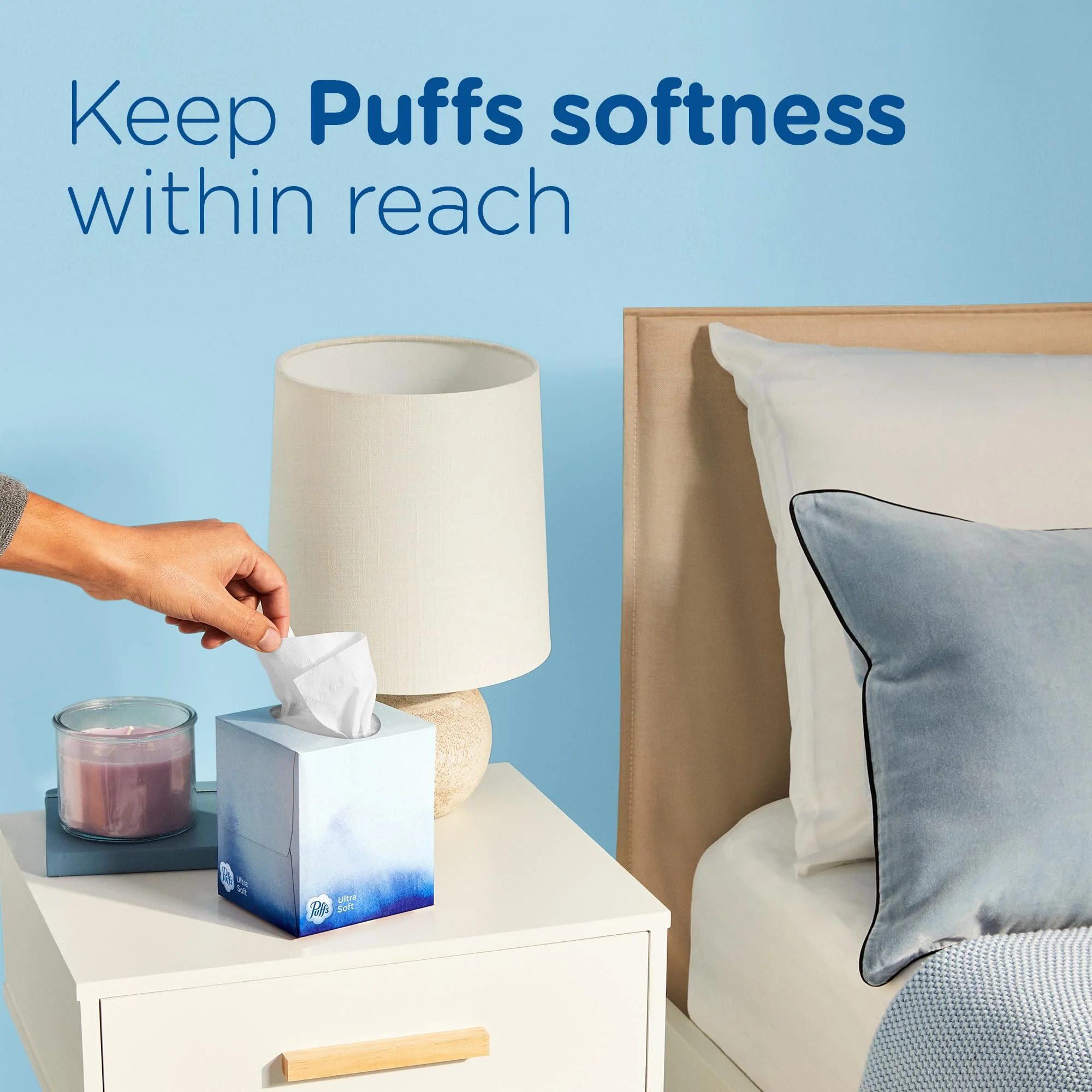Puffs Ultra Soft Facial Tissues, 18 Cubes, 56 Facial Tissues Per Box - Image 8