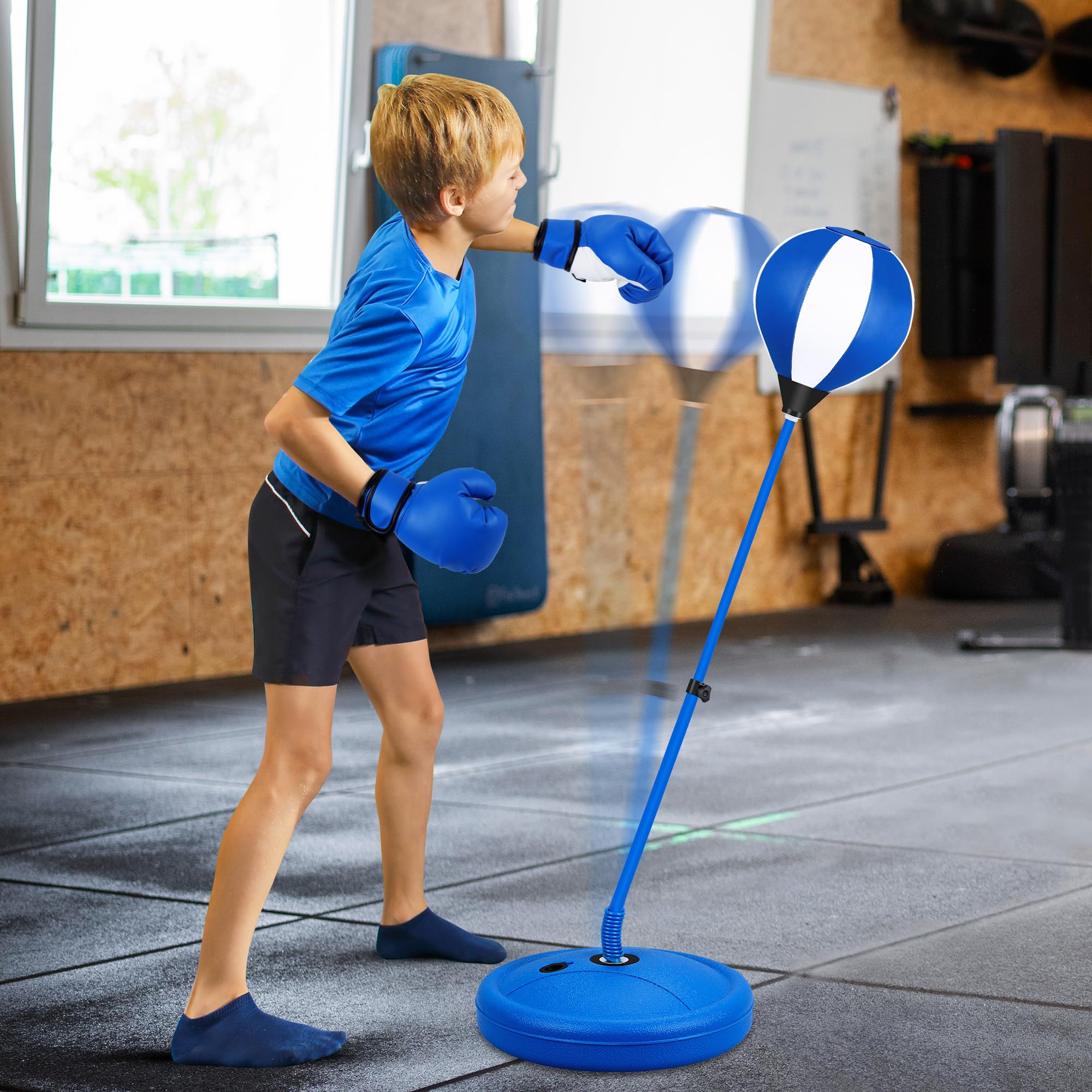 Punching Bag for Ages 3 4 5 6 7 8+ Years Old Kids, Boxing Bag Set Toy with Boxing Gloves, Height Adjustable Punching Bag, Sport Toy for Boys & Girls, Ideal Christmas Birthday Gift for Kids - Image 2