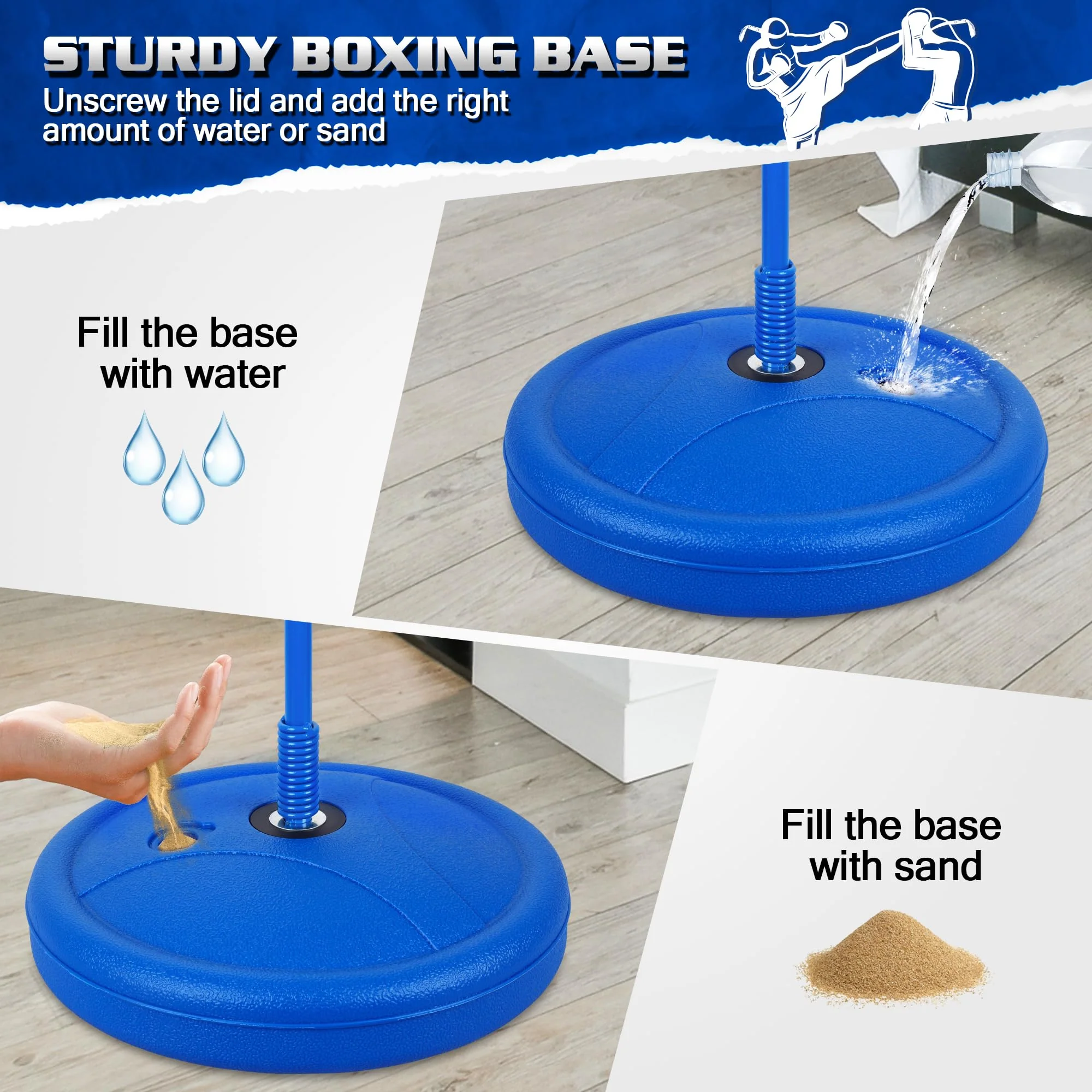 Punching Bag for Ages 3 4 5 6 7 8+ Years Old Kids, Boxing Bag Set Toy with Boxing Gloves, Height Adjustable Punching Bag, Sport Toy for Boys & Girls, Ideal Christmas Birthday Gift for Kids - Image 4