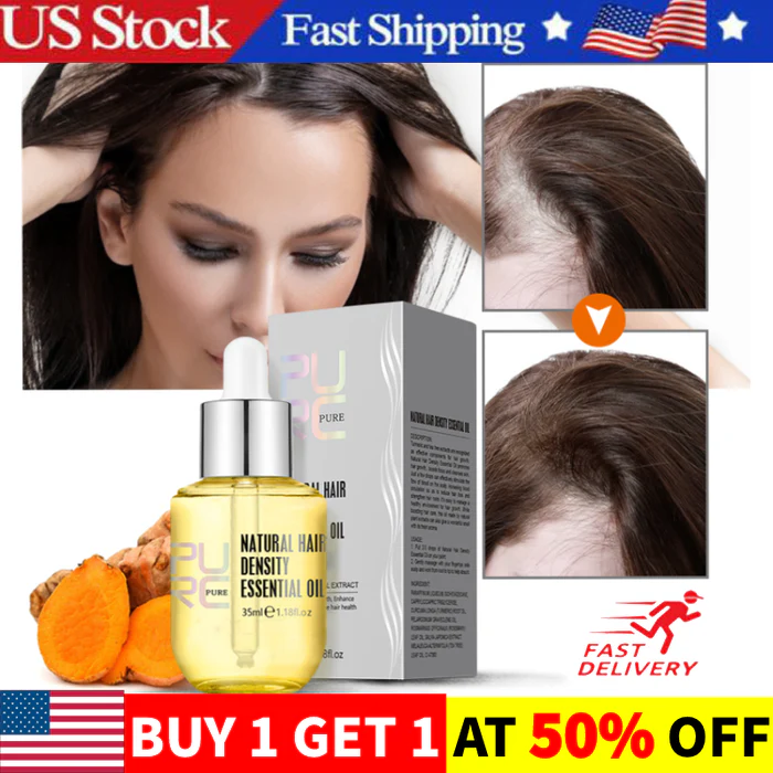 PURC Natural Hair Growth Essence Thickener Fast Regrowth Serum Treatments Oil - Image 7