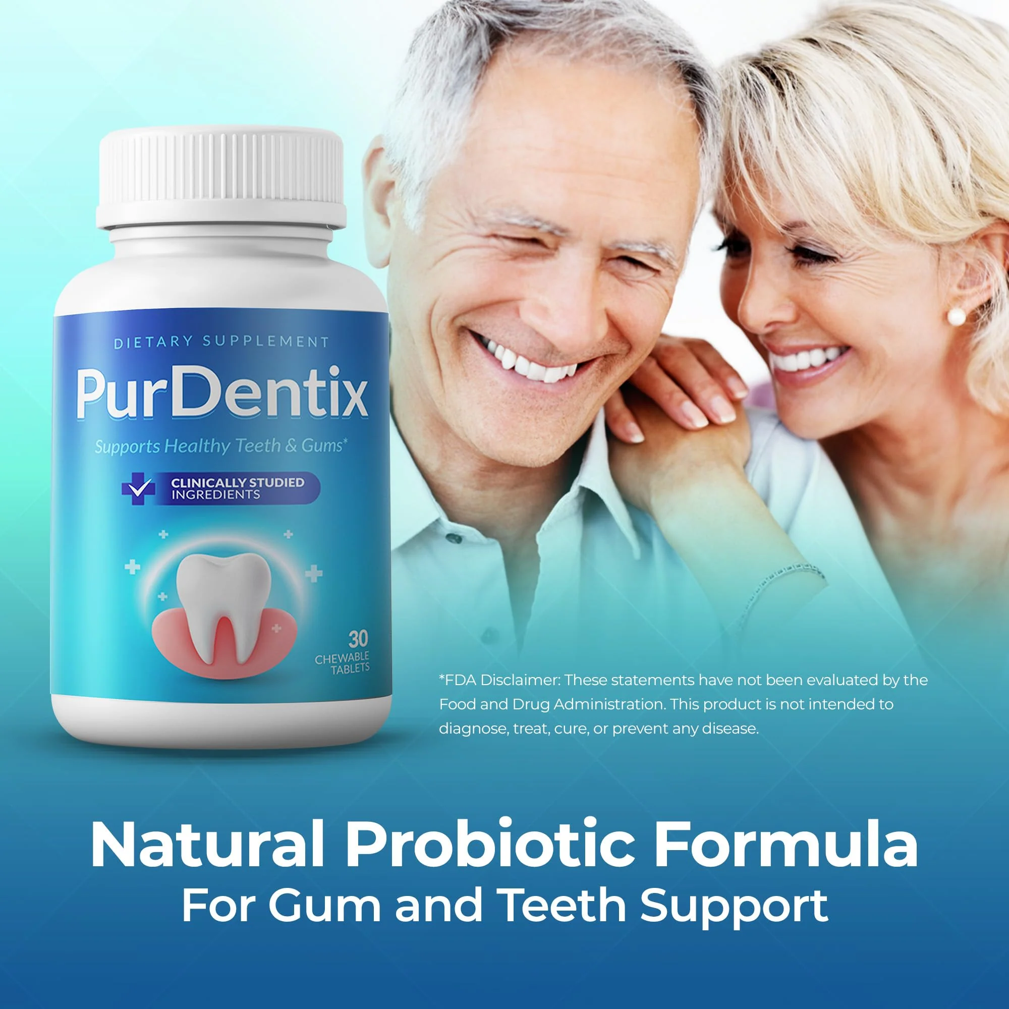 PurDentix Oral Health Probiotic – 4-Strain Formula for Healthy Gums, Teeth & Fresh Breath – 30 Chewable Tablets - Image 4