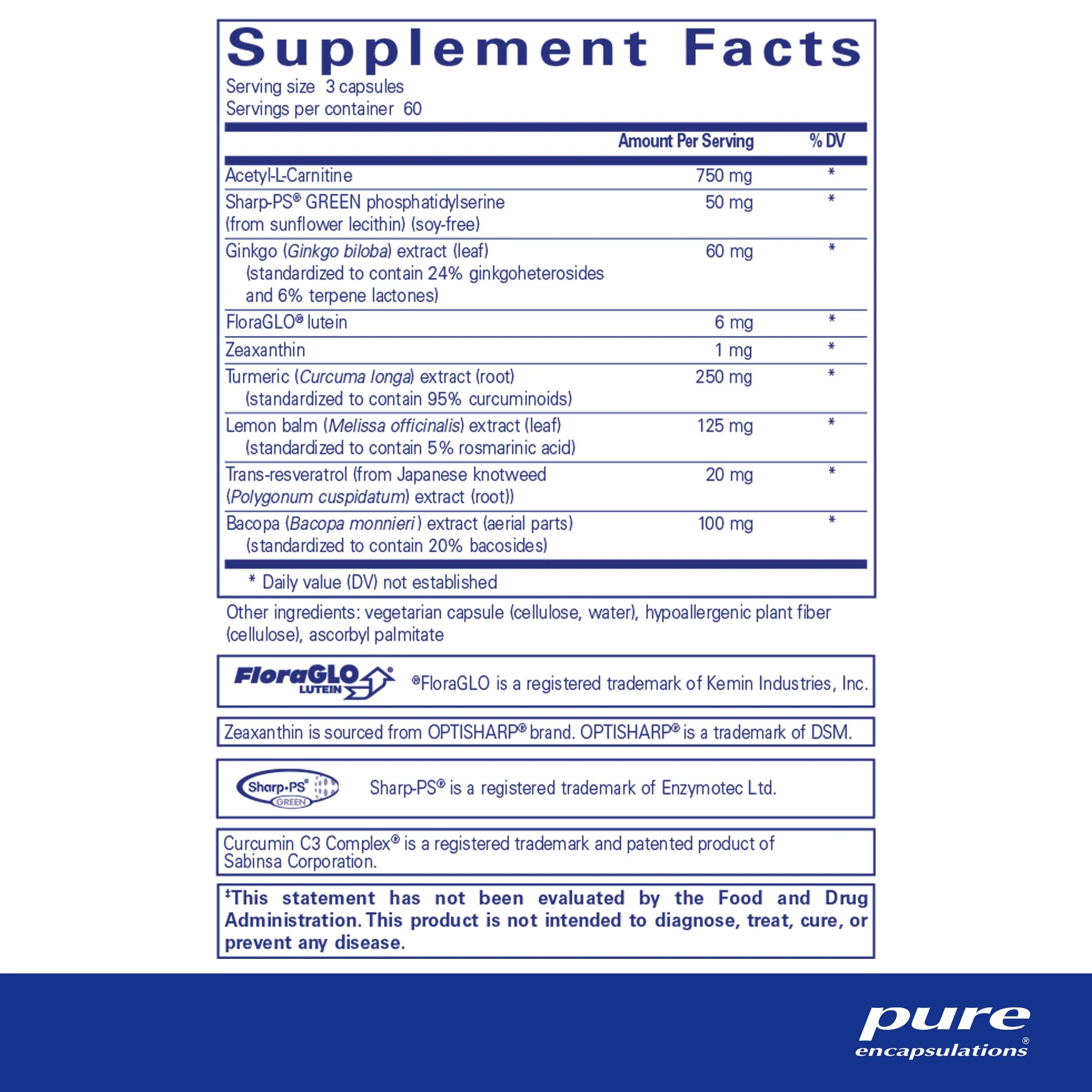 Pure Encapsulations Memory Pro | Comprehensive Memory Support Formula | 180 Capsules - Image 8