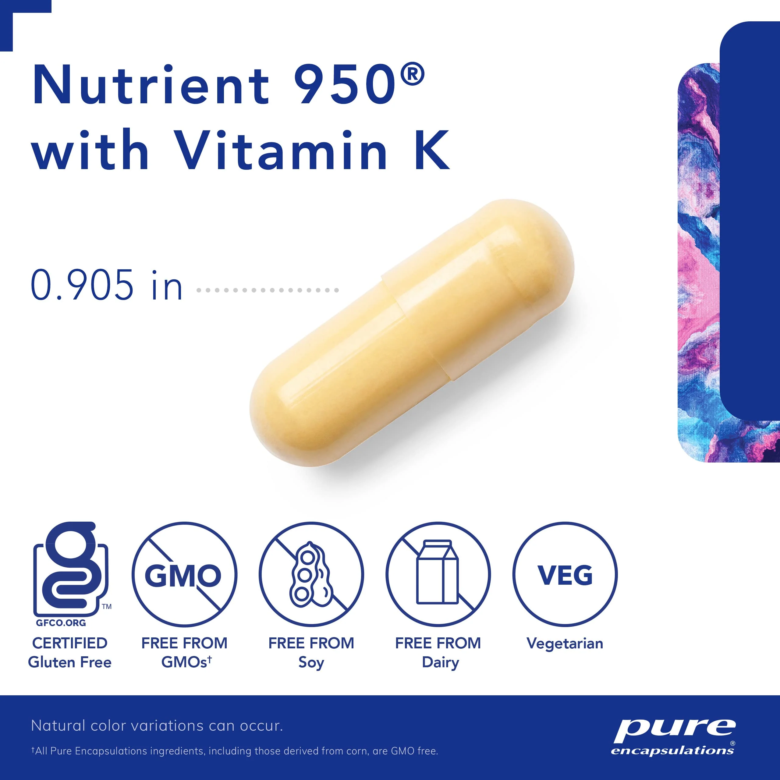 Pure Encapsulations Nutrient 950 with Vitamin K 180's - Multivitamin & Mineral Supplement - Bone & Arterial Support* - Optimal Absorption - Gluten Free & Non-GMO - 180 Capsules - Image 7