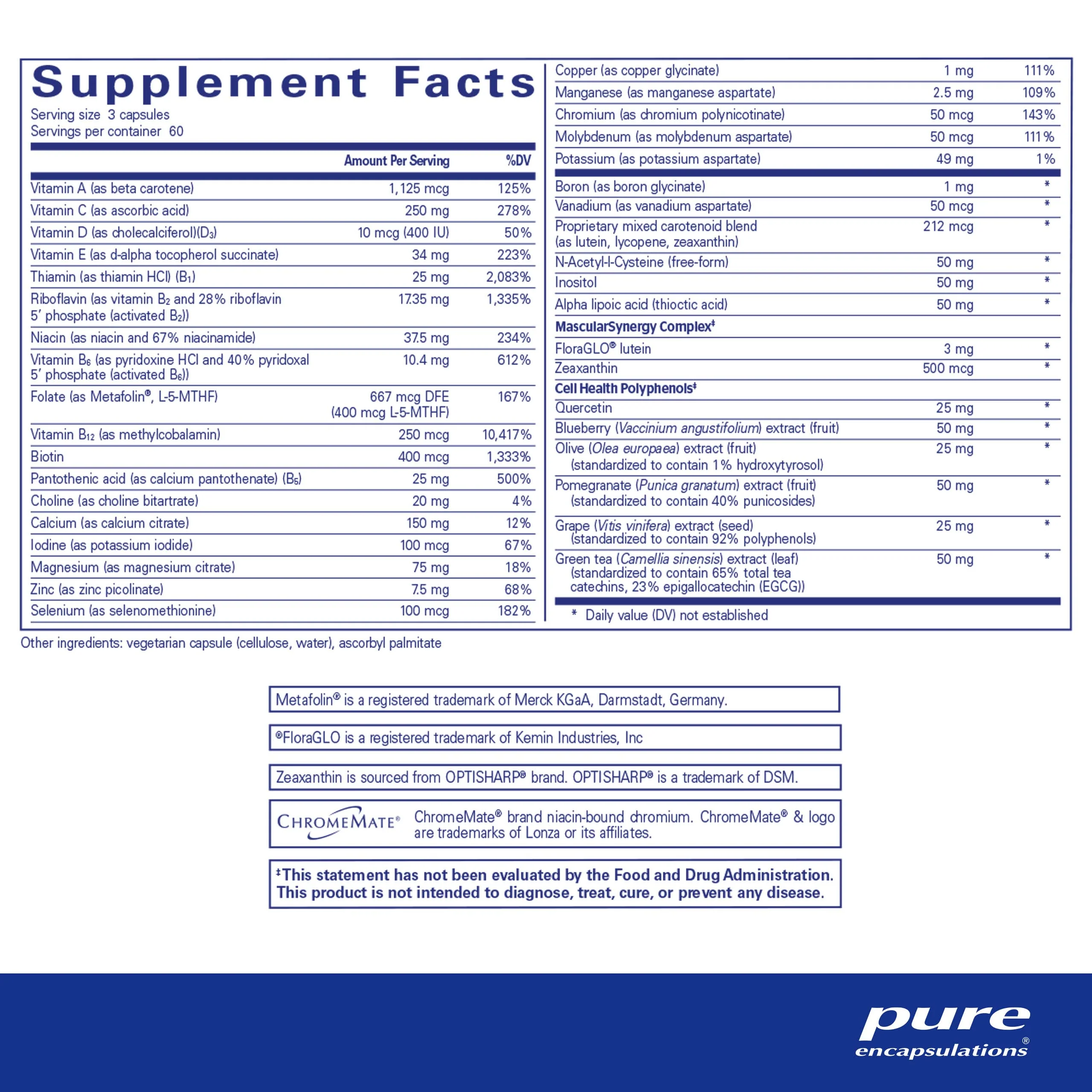 Pure Encapsulations Polyphenol Nutrients | Hypoallergenic Nutrient Dense Multivitamin/Mineral Formula | 180 Capsules - Image 8