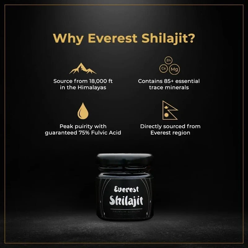 Pure Everest  Shilajit Resin High Potency Gold Grade for Men & Women| 85+ Trace best - Image 5