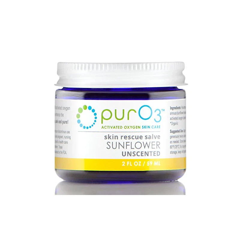 PurO3 Fully Ozonated Sunflower Oil - 2 oz - Glass Jars