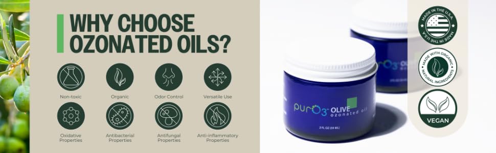 PurO3 Ozonated Olive Oil – Pure, Natural, Organic Skincare for Face & Body – Oxygenated Healing Lotion, Moisturizer & Beauty Cream in a Glass Jar – O3 Therapy Salve, 2 oz - Image 4