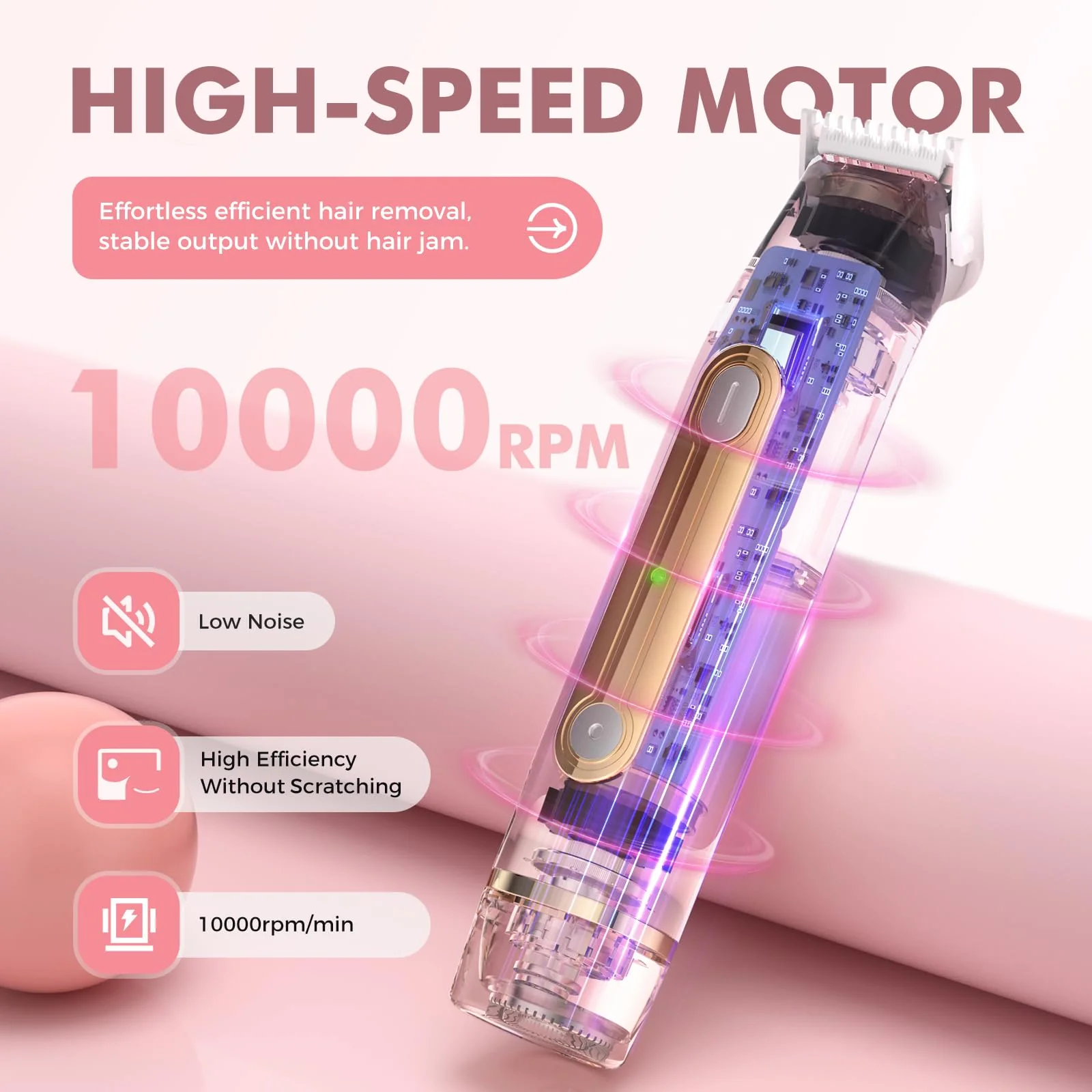 PVBKZ 2 in 1 Bikini Trimmer for Women, Dual Head Electric Razor, IPX7 Waterproof Wet/Dry Use Women Electric Shaver, Painless Body Facial Hair Remover for Bikini Legs Arm Underarm, Rechargeable - Image 7