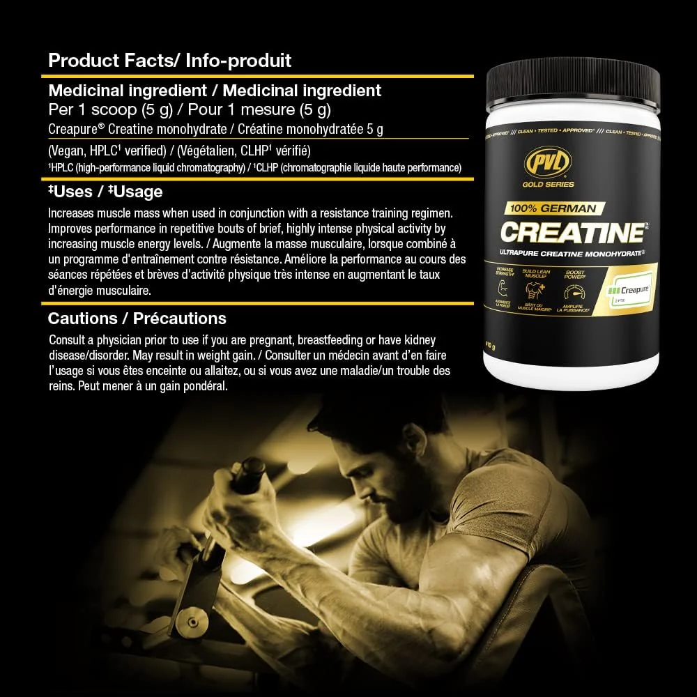 PVL Creapure Creatine – 100% Pure German Creatine Monohydrate Powder-Pharmaceutical Grade Muscle Building Supplement for Strength Training, Pre Workout & Post Workout Protein Support–410g 82 Servings - Image 3